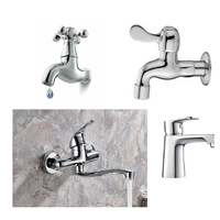 Robinet de lavabo à cinq ou sept touches, grand modèle, pour eau froide uniquement