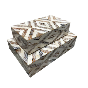 Elegant Indian Washable Bone Inlay Wood Jewelry Storage <b>Case</b> for Rings Earrings High Quality Decorative Box - Product Image 3