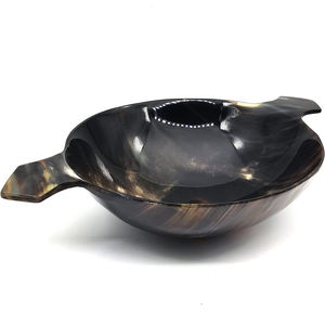 Bol de service en corne 100 % authentique et alimentaire, unique, fait main, en corne de bœuf, bol de service alimentaire en corne de bovin, bol en corne irrégulier à croute irrégulière, bol rond en corne - Product Image 6
