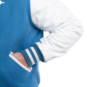 Fabricants de vêtements sur mesure, veste d'hiver de style universitaire en cuir PU personnalisé pour hommes - Product Image 4