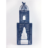 Lanterne de mosquée artisanale, décoration Ramadan Eid Mubarak, centre de table islamique tissé, accent décoratif pour la maison, cadeau