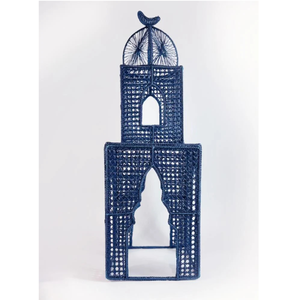 Lanterne de mosquée artisanale, décoration Ramadan Eid Mubarak, centre de table islamique tissé, accent décoratif pour la maison, cadeau - Product Image 3