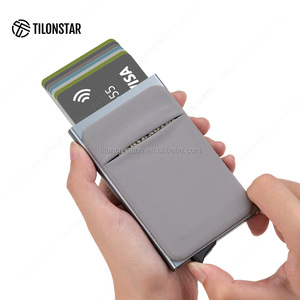 TWM110c Smart RFID-blockierende Schlanke Geldorganisator-Brieftasche Metall Pop-up Kartenhalter für Geschenke - Product Image 4