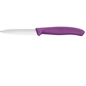 Couteaux à éplucher à manche violet en acier inoxydable, lames tranchantes pour la découpe et la préparation des fruits et légumes - Product Image 1