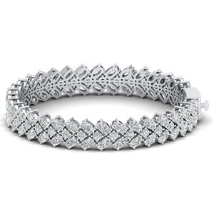 REYES Oval Cut 20.2 Carat Moissanite Bracelets Wholesale Price 14K 18K Solid Gold Wedding Gift Tennis Bracelets For Women - Product Image 4