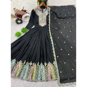 Vestidos de Noche Elegantes de Diseñador, Vestido de Fiesta con Dupatta, Estilo Elegante - Product Image 2