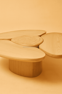 MA Sculptural <b>Solid</b> <b>Wood</b> Coffee Table Victoria MA Designer Coffee Table (Limited Edition) Luxury <b>Solid</b> Oak Sculpt Coffee Table - Product Image 5