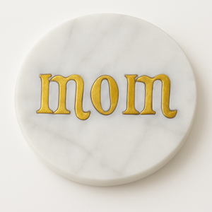 Posavasos de Mármol para Mamá, Decoración del Hogar, Regalo Ideal para el Día de la Madre, Cumpleaños y Ocasiones Especiales, Posavasos Personalizado para Mamá - Product Image 1
