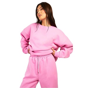 Ensembles de jogging pour femmes, sweats à capuche oversize à épaules tombantes, en molleton épais 400 GSM, et pantalons amples assortis - Product Image 5