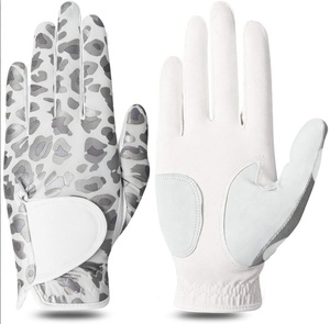 Gant de golf léopard en cuir Cabretta, performance patriotique pour golfeur, main gauche, fermeture éclair, unisexe, gants de sport de haute qualité, fabrication OEM - Product Image 4