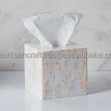 กล่องกระดาษทิชชูแบบฝังลายธรรมชาติทำด้วยมือดีไซน์ใหม่โดยช่างฝีมือสำหรับตกแต่งบ้านโรงแรม - Product Image 4