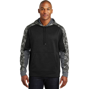 Sweat à capuche polaire hexagonal camouflage pour homme, anti-humidité, performance, vente en gros, OEM, pour salle de sport et tenue d'équipe - Product Image 4