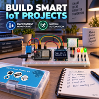 Kit de démarrage WiFi ESP32 ESP-32S avec OLED, DHT11, PIR, relais, breadboard, modules de capteurs, kit d'apprentissage IoT, carte de développement IoT