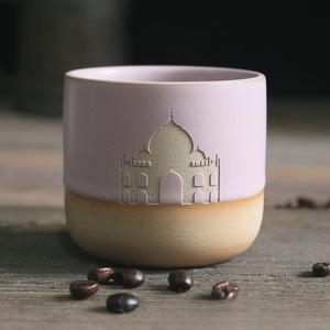 <span class=keywords><strong>Tazza</strong></span> in Ceramica con Logo Personalizzato, <span class=keywords><strong>Tazza</strong></span> <span class=keywords><strong>da</strong></span> <span class=keywords><strong>Tè</strong></span> Giapponese 220 <span class=keywords><strong>ML</strong></span> con Motivo Inciso Arabo Senza Manico per Latte, Latte Macchiato, Acqua - Product Image 2