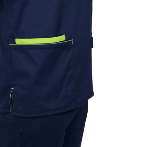 Men's Hospital Scrub Uniform Sets Canvas Fabric High Quality Stretch Scrubs <b>Tops</b> for Dental Pharmacy Jogging Staff - Product Image 2