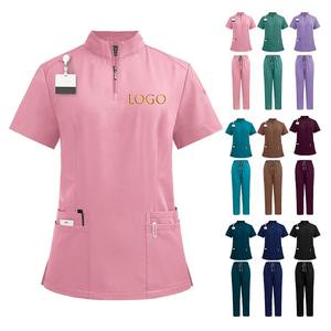 Uniformes de Hospital al por Mayor, Uniformes de Enfermera, Ropa de Trabajo para Salón de Belleza Dental, Uniformes con Logotipo Personalizado, Pantalones Rectos, Conjuntos de Uniformes Médicos - Product Image 2