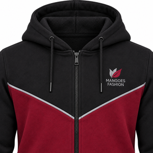 Ensemble de jogging unisexe Mangoes Fashion en molleton technique, couleur unie, effet dégradé, polyester/coton, noir, été, 220g, col montant - Product Image 3