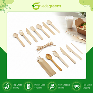 Cubiertos de Madera Natural de Gran Venta con Bordes Pulidos y Lisos |   Juego de Cubiertos Ecológicos Premium para Catering y Comida para Llevar en Oferta - Product Image 3
