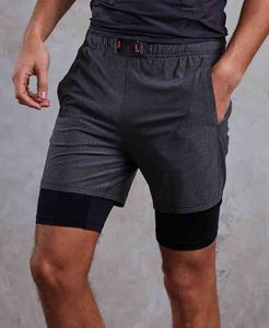 Shorts de sport personnalisés pour hommes de qualité supérieure, 2 en 1, double couche, pour la course à pied et l'entraînement, avec compression interne et cordon de serrage élastique à la taille - Product Image 1
