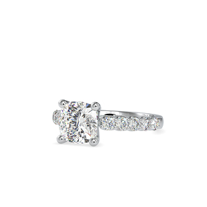 Diamant Moissanite scintillant en argent sterling 925, offrant un magnifique design taille coussin, idéal pour un anniversaire de mariage luxueux. - Product Image 6