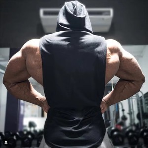 Hooded High Quality Man Tanktops Fully Customize Anti-Bacterial And Anti_Rash High End Quality - Product Image 3