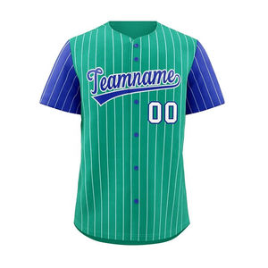 Conjunto de Camiseta y Pantalones Cortos de Béisbol a Rayas Personalizados, Uniforme de Equipo, Ropa Deportiva OEM Antibacteriana - Product Image 4