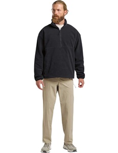 Chaqueta de Forro Polar para Hombre con Cierre de Cremallera, Color Sólido, Cuello Alto, Resistente al Viento, Informal, Corte Regular, Material de Poliéster Tejido - Product Image 3