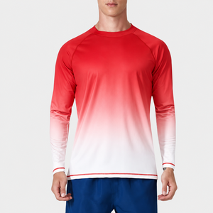 Camiseta de Protección Solar Unisex Personalizada de Manga Larga con Degradado Azul, Anti-UV, Transpirable, 220g, Poliéster/Nailon, Ligera y Cómoda - Product Image 2