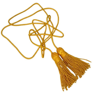 Cordón redondo recubierto con borlas tejidas para bolsas de ropa, hogar, reproducción americana, cordones de seda amarilla para bandoleras y gaitas de cartera - Product Image 6
