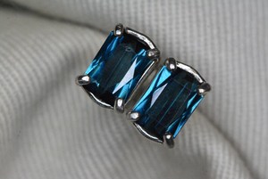 Certified Natural Tourmaline Earrings Sterling <b>Silver</b> <b>Studs</b> Real Genuine October Birthstone Jewelry Gift For Her - Product Image 2