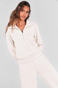 Ensemble de sweat-shirt à capuche beige pour homme, coupe ample, en coton French Terry, couleur unie, respirant, pour l'automne - Product Image 6