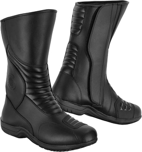 Bottes de moto imperméables, bottes de moto pour hommes en cuir, chaussures de course de moto toutes saisons - Product Image 1