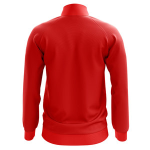 Men's <b>Red</b> Gradient Color Block Track Jacket Zip Up Stand Collar Sporty Outerwear Sublimation Print Polyester <b>Material</b> Sports Top - Product Image 2