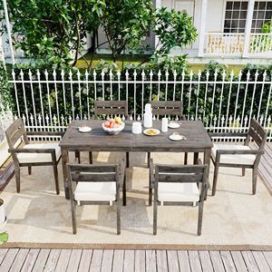 Set Tavolo e Sedie da Esterno in Legno di Acacia per Patio, Balcone o Giardino - Product Image 2