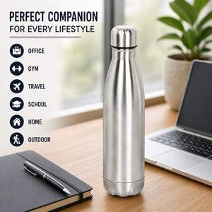 Hot Selling Stainless <b>Steel</b> 750 ml Cola Vacuum Insulated Water <b>Bottle</b> Leak Proof Round Shape Reusable <b>Bottle</b> for School Office - Product Image 2