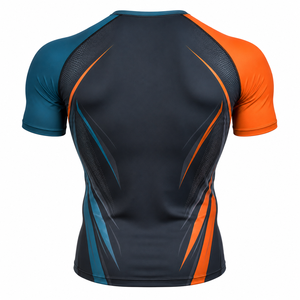 T-shirt de compression sportif pour homme, léger, à séchage rapide, pour la course à pied, la gym, l'entraînement, la performance athlétique, extensible - Product Image 2