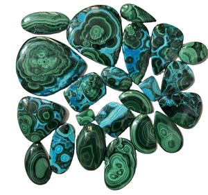 ทำด้วยมือคุณภาพสูงเกรด AAA crasocolla Malachite Cabochon อัญมณีธรรมชาติขนาดตามสั่งทำอัญมณี crasocolla แบบหลวม - Product Image 2