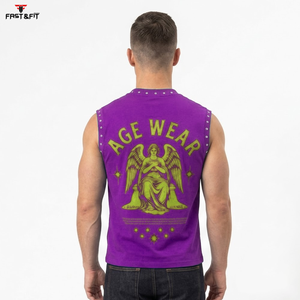 Custom Logo High Quality Casual Fashion 2026 New Design Men's Sleeveless Fitness Gym Tank Top Breathable Quick Dry Anti-Pilling - Product Image 5