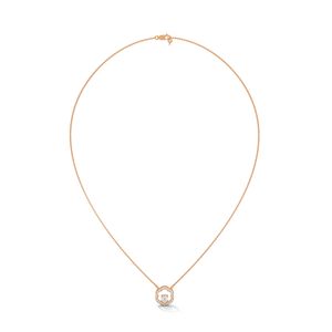 Collier élégant en or rose avec pendentif en diamant créé en laboratoire, bijoux raffinés pour un cadeau d'anniversaire - Product Image 3
