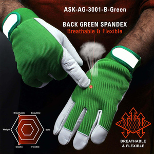 Gants mécaniques en cuir de chèvre, robustes, doux et confortables, résistants à l'abrasion, pour activités de plein air et usage domestique - Product Image 5