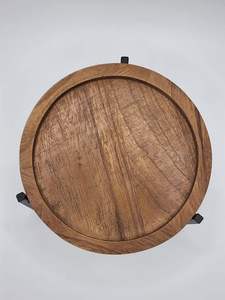 Base Redonda de Madera Natural para Exhibición de Pasteles, Plantas y Decoración - Product Image 4