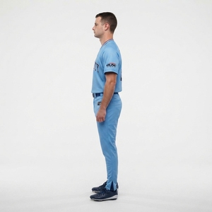 Jersey de Béisbol Personalizado para Hombre, Cuello en V, Estilo Retro de los 80, Tejido Doble de Malla, Estilo NCAA, Fabricante OEM - Product Image 3