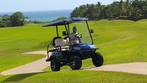 Voiturette de golf électrique 4 places en gros, batterie lithium, homologuée route, en acier, certifiée CE, pour hôtels, complexes et communautés, à prix abordable - Product Image 6