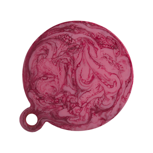 Tabla de Cortar Redonda de Resina con Diseño Marmoleado Rosa, 12 Pulgadas, Duradera, Ecológica, Apta para Lavavajillas - Product Image 2