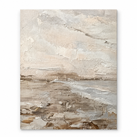 Impression abstraite Wabi Sabi impressionniste faite à la main, impression à l'huile sur toile personnalisée, décoration intérieure, art mural tendance B&C ART
