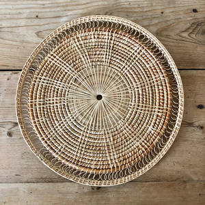 En gros, Set de table en rotin style bohème à bordure ajourée, Tapis de table tressé, Sous-verre en osier vintage, Dessous de plat résistant à la chaleur pour la maison et la salle à manger - Product Image 4