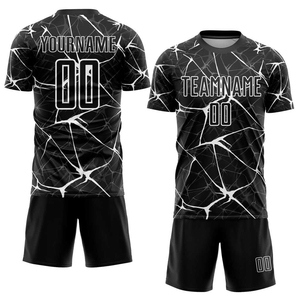 Nouveauté, uniforme de football personnalisé à col rond, coupe ajustée, manches courtes, séchage rapide, 100% polyester, meilleur prix pour adultes - Product Image 1