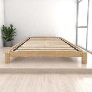 Cama de madera de goma duradera para muebles de dormitorio Marco de cama de plataforma de tamaño Queen de madera Acabado no tóxico Hecho en Vietnam - Product Image 4