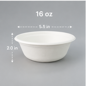 Disposable 16 Oz Bagasse Bowl Sustainable Compostable Food <b>Container</b> for Restaurant Catering Use - Product Image 6
