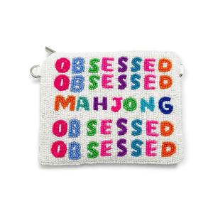 Beaded <b>Game</b> Day Coin Pouch Light Blue Zipper Makeup Bag Gold Star Embroidery Sports Gift <b>Accessory</b> by - Product Image 1